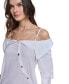 Фото #2 товара Women's Cotton Poplin Off-The-Shoulder Top