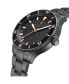 ფოტო #2 პროდუქტის Men Deacon Stainless Steel Watch - Black/Rose Gold, 43mm