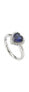 Фото #3 товара Suzy Levian Sterling Silver Cubic Zirconia Blue Heart Halo Ring