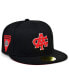 Фото #4 товара Men's Black 12 Streeters Black Fives Fitted Hat