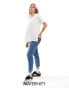 Фото #1 товара ONLY Maternity high waist mom ripped mom jeans in light blue