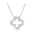 Suzy Levian New York suzy Levian Sterling Silver Cubic Zirconia Mini Clover Pendant Necklace 18 inches - фото #2