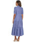 Women's Cotton Tiered Ruffle-Hem Shirtdress