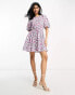 French Connection puff sleeve cotton mini dress in floral