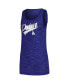 Women's Royal Los Angeles Dodgers Space-Dye Active Tank Top