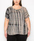 ფოტო #1 პროდუქტის Plus Size Tie Dye Short Sleeve Top