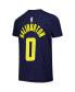 Big Boys and Girls Tyrese Haliburton Navy Indiana Pacers Icon Edition Name Number T-Shirt Nbocollege, Large - фото #2