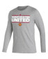 ფოტო #3 პროდუქტის Men's Heather Gray Manchester United Dassler Long Sleeve T-shirt