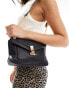 Glamorous padded crossbody bag with chain strap in black