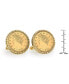 Gold-Layered Liberty Nickel Rope Bezel Coin Cuff Links