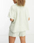 Фото #2 товара Lindex Exclusive short sleeve pyjama set in light green