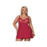 Rosalyne Babydoll and Thong Red Size S/M