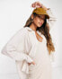 Фото #1 товара ONLY linen oversized shirt co-ord in beige