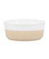 Textured Dipper Ceramic Dog Bowl - White - Small