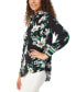 Фото #3 товара Women's Long-Sleeve Floral-Print Tunic Blouse
