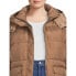 Фото #3 товара BCBG Paris Long Puffer Jacket Women's Brown Hooded Long Sleeve Pockets Zip 2X