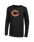 ფოტო #2 პროდუქტის Men's Black Chicago Bears Agility Long Sleeve T-shirt