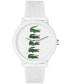 Unisex L.12.12 Quartz White Silicone Strap Watch 42mm