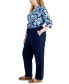 ფოტო #3 პროდუქტის Plus Size 100% Linen Pants, Created for Macy's