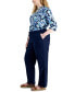 Фото #3 товара Plus Size 100% Linen Pants, Created for Macy's