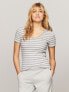 Фото #1 товара Favorite Stripe V-Neck T-Shirt
