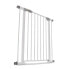 Hauck Clear Step Autoclose Safety Gate for Widths 75-80 cm, Ultra Flat Threshold, Automatic Closing Mechanism, No Drilling, One-Handed Opening, Metal, White