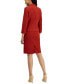 Crepe Open Front Jacket & Crewneck Sheath Dress Suit, Regular and Petite Sizes