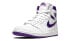 Jordan Air Jordan 1 high og "court purple" 耐磨 高帮 复古篮球鞋 女款 白紫