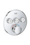 Grohtherm Smartcontrol Yuvarlak Üç Çıkışlı Ankastre Termostatik Banyo Bataryası