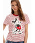 Women's Striped Mickey Mouse T-shirt