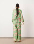 Фото #2 товара ASOS EDITION oversized tailored wide leg trouser co-ord in green and pink print