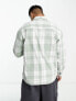 ASOS DESIGN 90s oversized check shirt in sage green