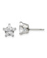 ფოტო #1 პროდუქტის Stainless Steel Polished Star CZ Stud Earrings