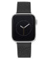 Фото #3 товара Ремешок для часов STEVE MADDEN Черный силиконовый с декоративным узором, совместимый с Apple Watch 42/44/45/Ultra/Ultra 2