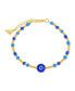 ფოტო #1 პროდუქტის Gold-Tone or Silver-Tone Blue Beaded Sibyl Bracelet