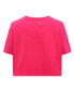 Women's Pink San Francisco Giants Triple Pink Boxy Cropped T-Shirt