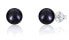 Stud earrings made of real black pearls JL0707