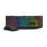 Фото #1 товара Игровые клавиатура и мышь OZONE Испанская Qwerty Чёрный Разноцветный