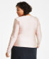 Фото #1 товара Trendy Plus Size Long-Sleeve Cowlneck Top, Created for Macy's