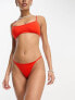 Фото #4 товара Monki tanga bikini bottom in red