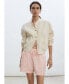 ფოტო #3 პროდუქტის Women's Striped Linen Shorts