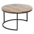 Set of 3 tables Black Natural 79 x 79 x 48 cm