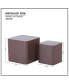 MDF Nesting Table Set Of 2 Chocolate Brown