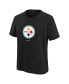 Little Boys Black Pittsburgh Steelers Team Wordmark T-shirt