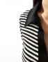 Фото #6 товара Nobody's Child Payton collared top in black and white stripe