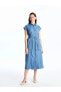 Фото #1 товара Платье женское LC WAIKIKI Grace гладкая короткая Джинсовое.