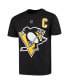 ფოტო #2 პროდუქტის Big Boys Sidney Crosby Black Pittsburgh Penguins Player Name and Number T-shirt