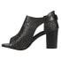 Фото #5 товара Roper Mika Floral Embossed Closed Back Block Heels Pumps Womens Black Dress Casu