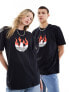 Фото #3 товара adidas Originals unisex flame trefoil t-shirt in black