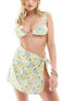 & Other Stories frill detail bikini top in floral print